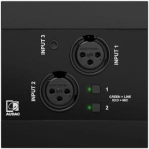 Audac NWP320  Panou de intrare audio in retea Dante&trade;/AES67 - 2 x XLR + jack de 3,5 mm + BT (4 CH)