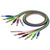 CAB792 - 6.3 mm Jack male stereo to 6.3 mm Jack male stereo - Cable set in 6 colours - 0,9 METER