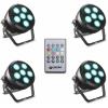 Cameo ROOT PAR 6 SET 1 - Set Including 4 x CLROOTPAR6 Incl. IR Remote Control (CLPFLAT1REMOTE)