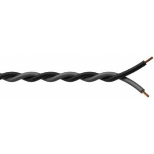 PR4608/1 - Twisted assembling cable - 2 x 1 mm&sup2; - 17 AWG - 100 meter, black &amp; grey