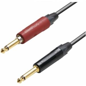 Adam Hall Cables K5 IPP 0300 SP - Instrument Cable Neutrik silentPLUG 6.3 mm Jack mono to 6.3 mm Jack mono 3 m
