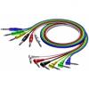CAB790/0.6 - 6.3 mm Jack male stereo to 6.3 mm Jack angled male stereo - cable set of 6 colours - 0,6 meter