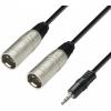 Adam Hall Cables K3 YWMM 0100 - Audio Cable 3.5 mm Jack stereo to 2 x XLR male 1 m