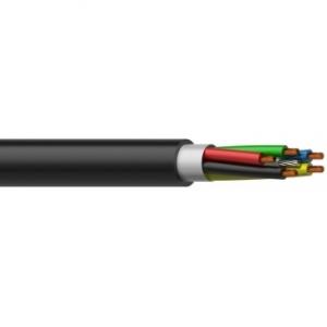 LSS504B/1 - Loudspeaker cable - 5 x 0,4 mm&sup2; - 21 AWG - with steel tension cable - 100 meter, black