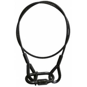 Adam Hall Accessories S 37062 B - Safety Rope 3 mm with Chain Link length 0.6 m black