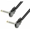 Adam Hall Cables K 4 IRR 0020 FL - Instrument Cable with 6.35 mm flat plugs, mono 20 cm