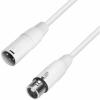 Adam Hall Cables K4 MMF 1500 SNOW - Microphone Cable XLR male to XLR female 15 m white