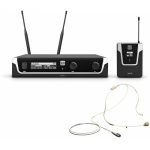 LD Systems U505 BPHH - Wireless Microphone System with Bodyack and Headset beige- 584 - 608 MHz