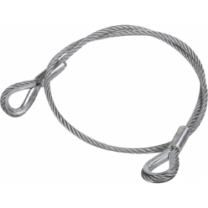 RARD10L600 - Metal core ropes with stainless steel thimble, 10 mm, 1279/2558 Kg, L.600