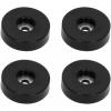 Adam Hall Hardware 4906 S M4AH - Set of 4 x rubber feet 38mm x 10mm in bag, black, anti-slip