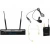 Relacart set ur-222s bodypack with headset and lavalier