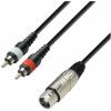 Adam hall cables k3 yfcc 0600 - audio cable xlr female to 2 x rca