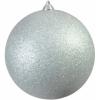 Europalms deco ball 20cm, silver, glitter