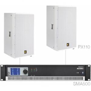 Sistem AUDAC FORTE10.2/W - 2 x PX110 + SMA500 " alb