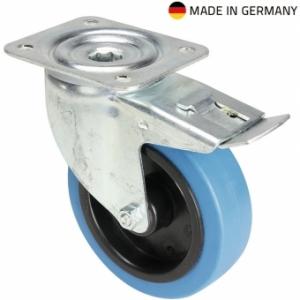 Tente 37036 - Swivel Castor 125 mm with blue Wheel and Brake