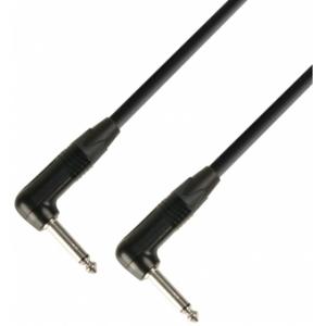 Adam Hall Cables K5 IRR 0030 - Instrument Cable Neutrik 6.3 mm angled Jack mono to 6.3 mm angled Jack mono 0.3 m