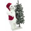 Europalms polar bear, with snowy fir, 105cm