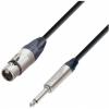 Adam Hall Cables K5 MFP 0150 - Microphone Cable Neutrik XLR female to 6.3 mm Jack mono 1.5 m