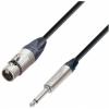 Adam Hall Cables K5 MFP 0500 - Microphone Cable Neutrik XLR female to 6.3 mm Jack mono 5 m