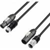 Adam Hall Cables 8101 PSDP5 0150 N IP65 - Hybrid Cable DMX Neutrik&reg; XLR 5-pole IP65 x powerCON TRUE1-TOP&reg; | 1.5 m