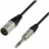 Adam Hall Cables K4 BMV 0030 - Microphone Cable REAN XLR Male to 6.3 mm Jack Stereo 0.3 m