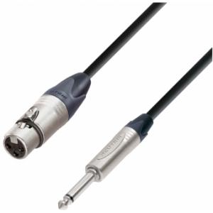 Adam Hall Cables K5 MFP 1000 - Microphone Cable Neutrik XLR female to 6.3 mm Jack mono 10 m