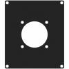 Casy205/b - casy 2 space cover plate - 1x g-size hole - black version