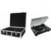 Omnitronic set dd-2520 usb turntable bk + case black -s-