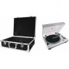 Omnitronic set dd-2550 usb turntable sil + case black -s-