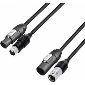 Adam Hall Cables 8101 PSDP5 0300 N IP65 - Hybrid Cable DMX Neutrik&reg; XLR 5-pole IP65 x powerCON TRUE1-TOP&reg; | 3 m