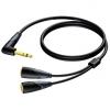 Cla720 - 6.3 mm jack angled male stereo to 2 x