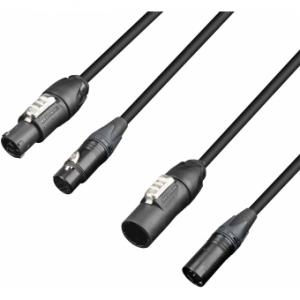 Adam Hall Cables 8101 PSDP5 0500 N - Hybrid Cable DMX Neutrik&reg; XLR 5-pole x powerCON TRUE1-TOP&reg; | 5 m