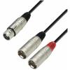 Adam hall cables k3 yfmm 0100 - audio cable xlr female to 2 x xlr