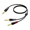 Cla721 - 6.3 mm jack male stereo to 2 x 6.3