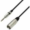 Adam Hall Cables K3 BMV 0100 - Microphone Cable XLR male to 6.3 mm Jack stereo 1 m