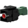 VCK105P/B - Keystone adapter - RCA female - 2-pin terminal block - pair - Black