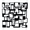 EUROPALMS Room divider labyrinth black 4x