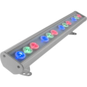 Prolights ARCBAR12RGB - 12x1W RGB LED batten, L.40cm, 30&deg; beam, ARCMASTER power supply