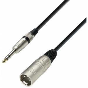 Adam Hall Cables K3 BMV 0600 - Microphone Cable XLR male to 6.3 mm Jack stereo 6 m