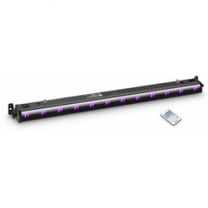 Cameo UV BAR 200 IR - 12 x 3 W UV LED Bar in Black Housing with IR Remote Control