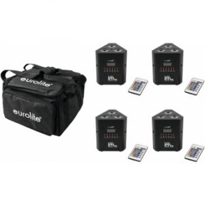 EUROLITE Set 4x AKKU TL-3 QuickDMX + Soft-Bag