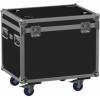 FCE086HD/B - Flightcase EURO with hinged cover and divider profile - Wheels included - Black