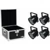 EUROLITE Set 4x LED PAR-56 QCL Short sw + EPS Case