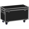FCE126HD/B - Flight case euro 1200x600x620mm with hinge cover + divider profile - wheels included - Black