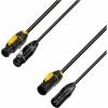 Adam Hall Cables 8101 PSDP 0300 N - Power &amp; DMX Cable PowerCon True In &amp; XLR female to PowerCon Out &amp; XLR male 3 m