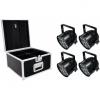 Eurolite set 4x led par-56 qcl short sw + pro case