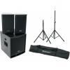 Omnitronic set maxx-1200dsp 2.1 + speaker stand move