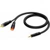 REF711/5-H - 3.5 mm Jack male stereo - 2 x RCA/Cinch male - 5 meter - hanger