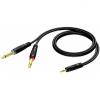 Ref713/1.5-h - 3.5 mm jack male stereo - 2 x 6.3 mm