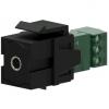 VCK315/B - Keystone adapter - 3.5 mm Jack female - 3-p terminal block - Black